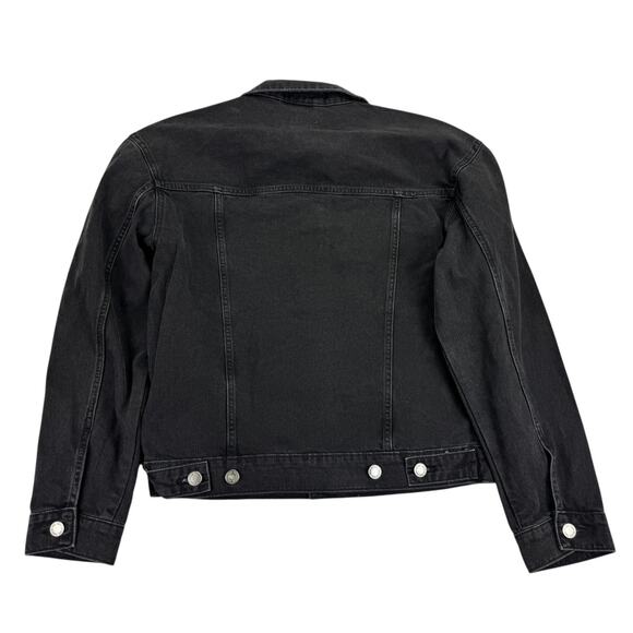 Mode of One Mens Regular Fit Denim Trucker Jacket Black S - Picture 5 of 6